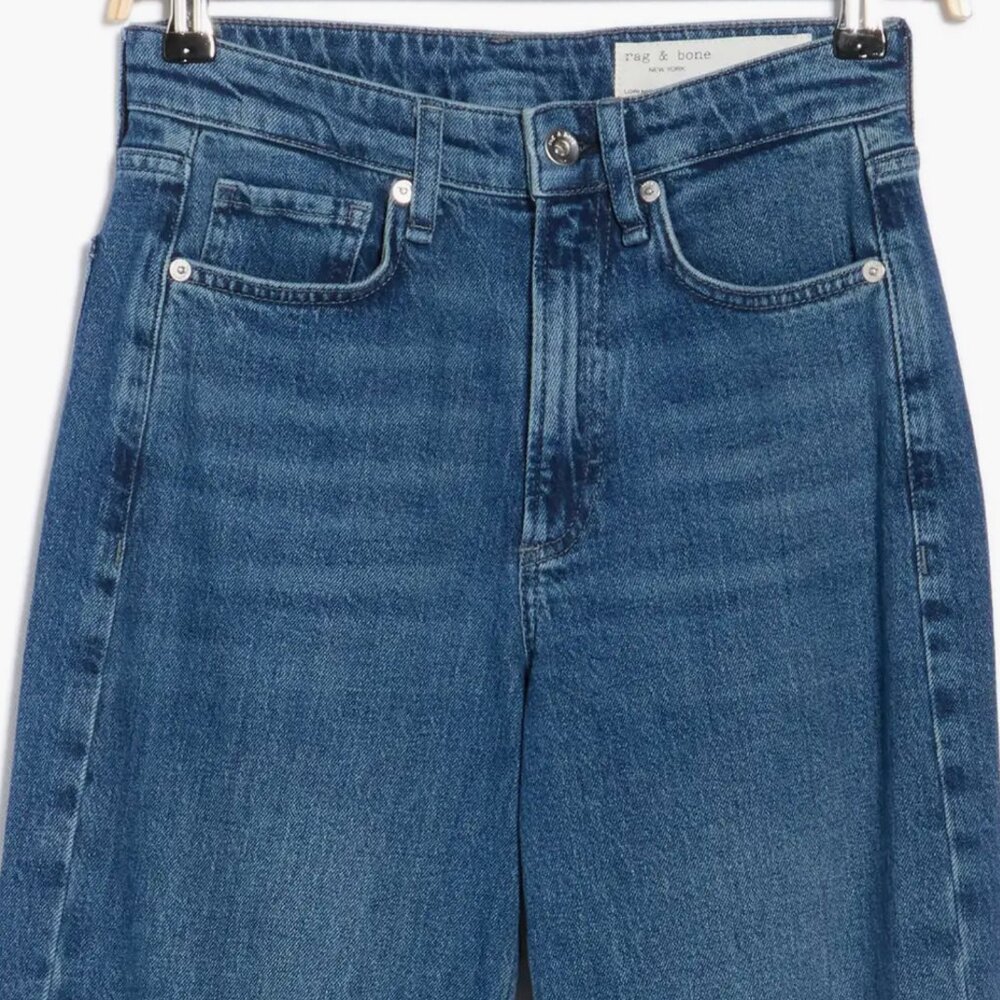 Rag & Bone Lori Mid Rise Wide Leg Jeans Medium Wash Size 26 NEW WITH TAGS - Picture 3 of 4
